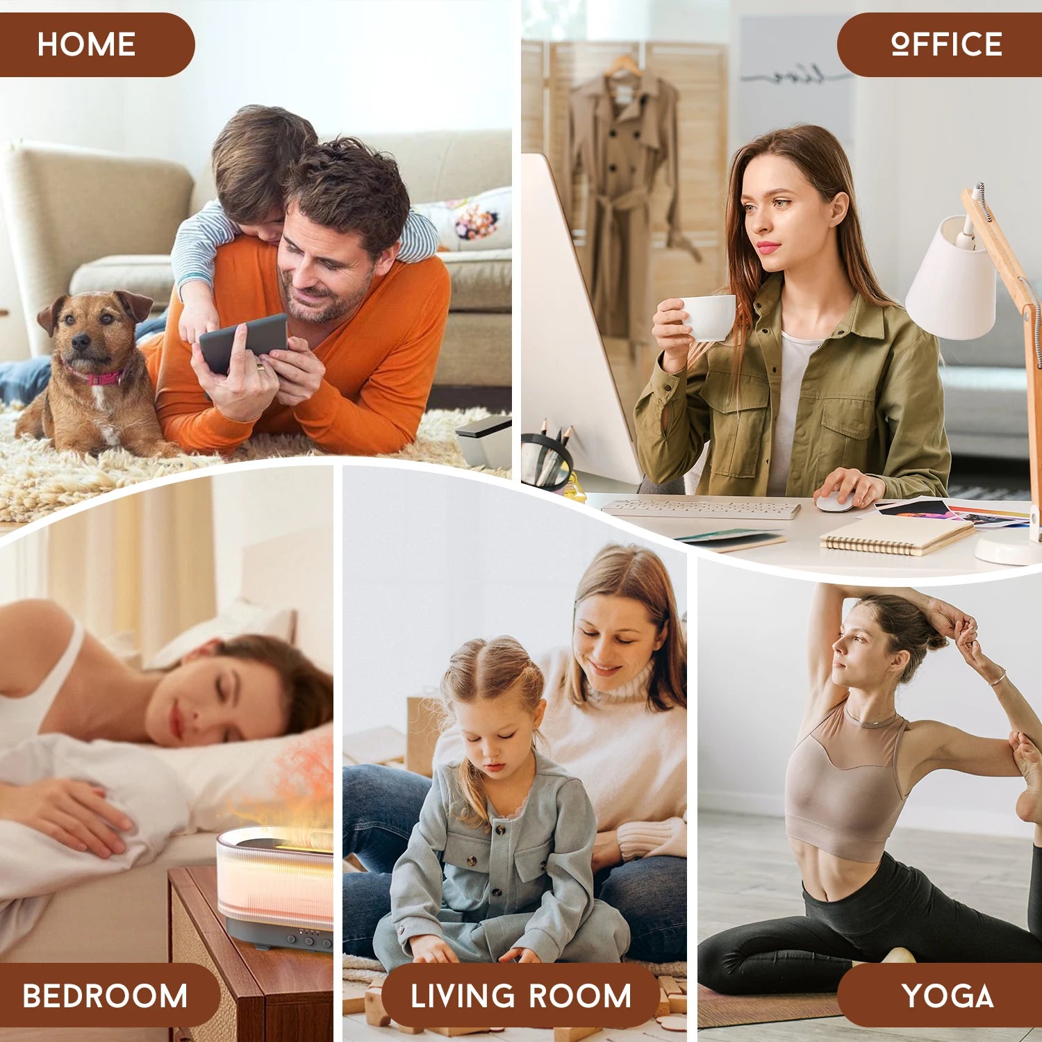 FlameMist™ — LED Aroma Humidifier & Diffuser